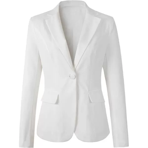 Beninos Womens One Button Blazer Lightweight Office Work Suit JacketWhite