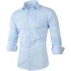 imageBeninos Mens Dress Shirts Casual Long Sleeve Button Down ShirtLight Blue
