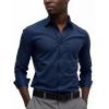 imageBeninos Mens Dress Shirts Casual Long Sleeve Button Down ShirtNavy