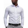 imageBeninos Mens Dress Shirts Casual Long Sleeve Button Down ShirtWhite