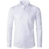 imageBeninos Mens Dress Shirts Casual Long Sleeve Button Down ShirtWhite
