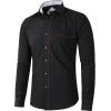 imageBeninos Mens Casual Long Sleeve Stretch Dress Shirt WrinkleFree Slim Fit Button Down ShirtsBlack