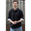 imageBeninos Mens Casual Long Sleeve Stretch Dress Shirt WrinkleFree Slim Fit Button Down ShirtsBlack