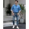 imageBeninos Mens Casual Long Sleeve Stretch Dress Shirt WrinkleFree Slim Fit Button Down ShirtsBlue