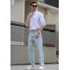 imageBeninos Mens Casual Long Sleeve Stretch Dress Shirt WrinkleFree Slim Fit Button Down ShirtsWhite