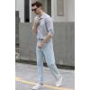 imageBeninos Mens Dress Shirts Solid Long Sleeve Texture Formal Shirt Business Casual Button Down ShirtsBgrey