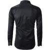 imageBeninos Mens Dress Shirts Solid Long Sleeve Texture Formal Shirt Business Casual Button Down ShirtsBlack