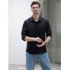 imageBeninos Mens Dress Shirts Solid Long Sleeve Texture Formal Shirt Business Casual Button Down ShirtsBlack No Texture