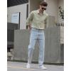 imageBeninos Mens Dress Shirts Solid Long Sleeve Texture Formal Shirt Business Casual Button Down ShirtsGreen No Texture