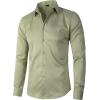 imageBeninos Mens Dress Shirts Solid Long Sleeve Texture Formal Shirt Business Casual Button Down ShirtsGreen No Texture