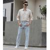 imageBeninos Mens Dress Shirts Solid Long Sleeve Texture Formal Shirt Business Casual Button Down ShirtsKhaki No Texture