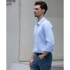 imageBeninos Mens Dress Shirts Solid Long Sleeve Texture Formal Shirt Business Casual Button Down ShirtsLight Blue