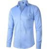 imageBeninos Mens Dress Shirts Solid Long Sleeve Texture Formal Shirt Business Casual Button Down ShirtsLight Blue No Texture