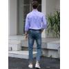 imageBeninos Mens Dress Shirts Solid Long Sleeve Texture Formal Shirt Business Casual Button Down ShirtsPurple