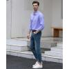 imageBeninos Mens Dress Shirts Solid Long Sleeve Texture Formal Shirt Business Casual Button Down ShirtsPurple