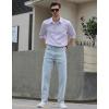 imageBeninos Mens Dress Shirts Solid Long Sleeve Texture Formal Shirt Business Casual Button Down ShirtsPurple No Texture