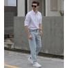 imageBeninos Mens Dress Shirts Solid Long Sleeve Texture Formal Shirt Business Casual Button Down ShirtsWhite