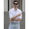 imageBeninos Mens Dress Shirts Solid Long Sleeve Texture Formal Shirt Business Casual Button Down ShirtsWhite