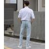 imageBeninos Mens Dress Shirts Solid Long Sleeve Texture Formal Shirt Business Casual Button Down ShirtsWhite