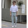 imageBeninos Mens Dress Shirts Solid Long Sleeve Texture Formal Shirt Business Casual Button Down ShirtsWhite No Texture