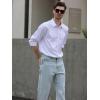 imageBeninos Mens Dress Shirts Solid Long Sleeve Texture Formal Shirt Business Casual Button Down ShirtsWhite No Texture