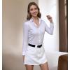 imageBeninos Womens White Button Down Shirts Elegant Office Dress Shirt BlouseWhite