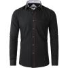 imageBeninos Mens Casual Long Sleeve Stretch Dress Shirt WrinkleFree Slim Fit Button Down ShirtsBlack