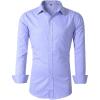 imageBeninos Mens Dress Shirts Solid Long Sleeve Texture Formal Shirt Business Casual Button Down ShirtsPurple