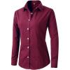 imageBeninos Womens Dress Shirts Long Sleeve Button Down Shirt Work WearBurgundy
