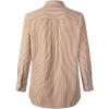 imageBeninos Striped Button Down Shirts for Women Dress Shirts Long Sleeve Casual Collared Office Work Shirt with PocketBrown