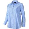 imageBeninos Striped Button Down Shirts for Women Dress Shirts Long Sleeve Casual Collared Office Work Shirt with PocketLight Blue
