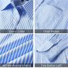 imageBeninos Striped Button Down Shirts for Women Dress Shirts Long Sleeve Casual Collared Office Work Shirt with PocketLight Blue