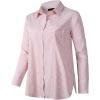 imageBeninos Striped Button Down Shirts for Women Dress Shirts Long Sleeve Casual Collared Office Work Shirt with PocketPink