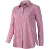 imageBeninos Striped Button Down Shirts for Women Dress Shirts Long Sleeve Casual Collared Office Work Shirt with PocketRed