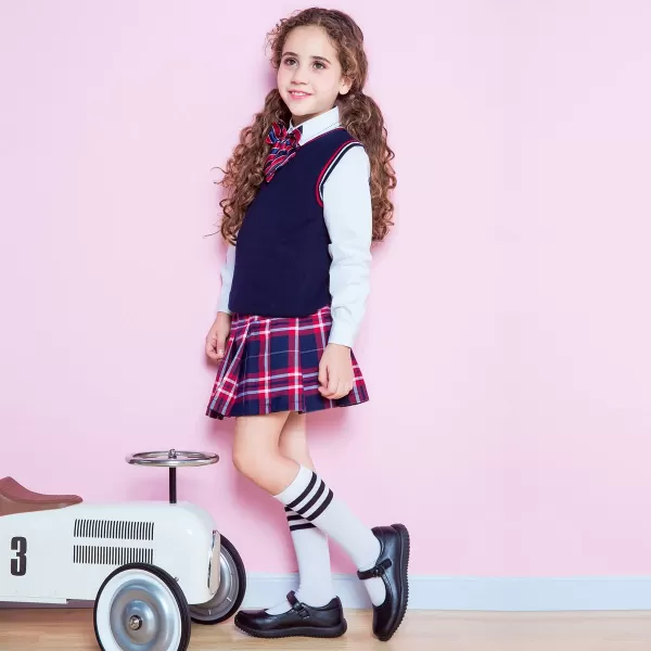 JABASIC Girls Mary Jane School Uniform ShoesBlack