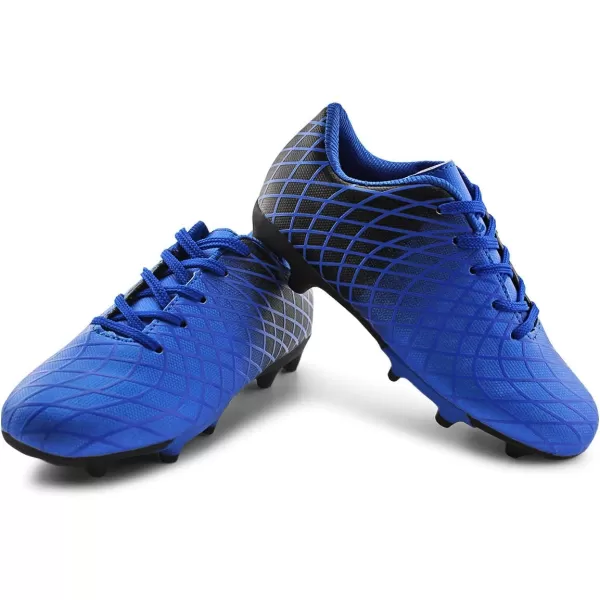 JABASIC Kids Outdoor Soccer Cleats Athletic Firm Ground Football ShoesBlue