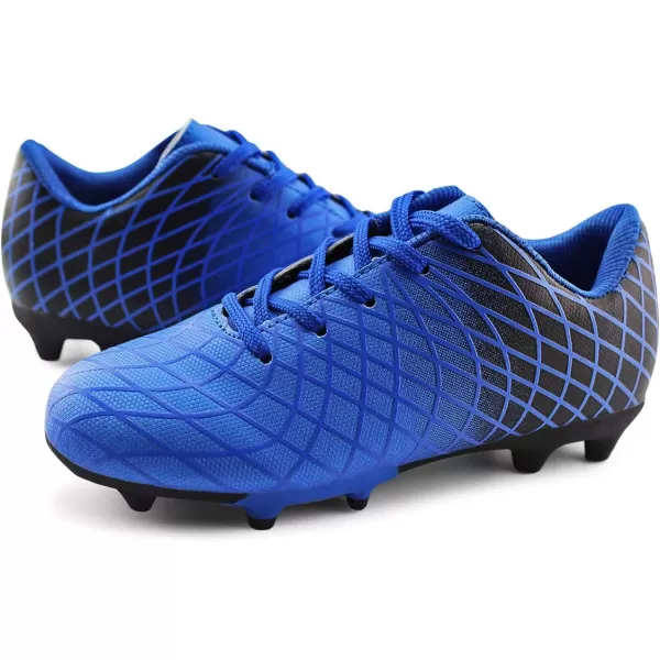 JABASIC Kids Outdoor Soccer Cleats Athletic Firm Ground Football ShoesBlue