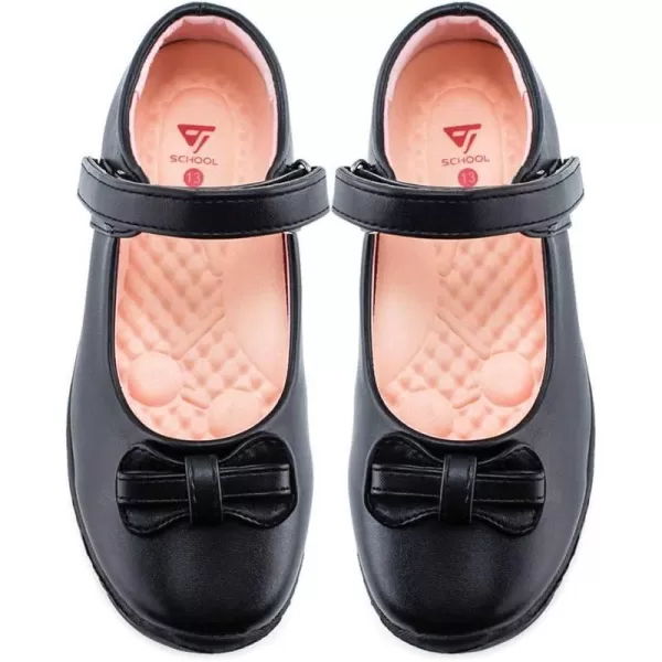 JABASIC Girls School Shoes Kids Dress Mary Jane FlatsBlack