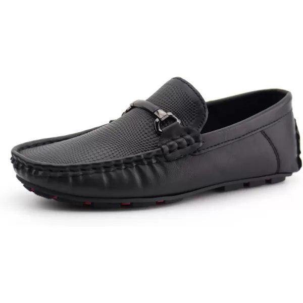 JABASIC Kids Penny Loafer Casual SlipOn Moccasin Flats Boys Dress ShoesBlack