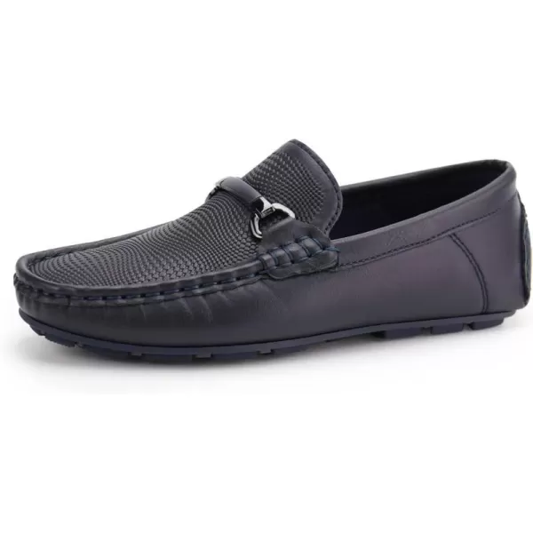 JABASIC Kids Penny Loafer Casual SlipOn Moccasin Flats Boys Dress ShoesNavy