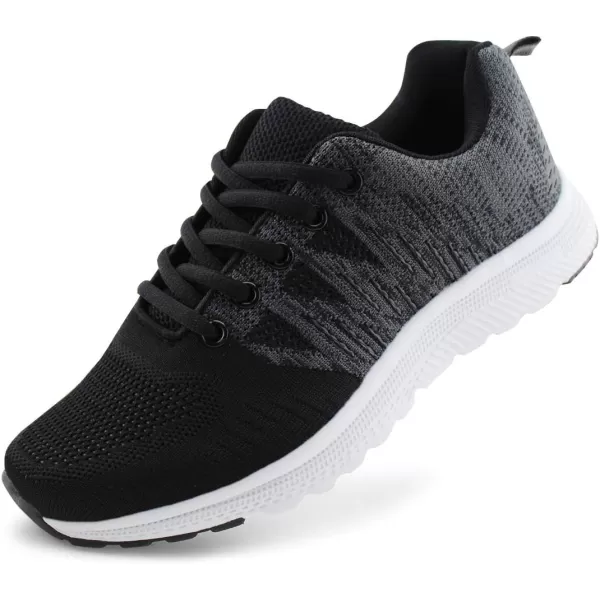 JABASIC Women Casual Breathable Running Sneakers Lightweight Tennis ShoesBlack