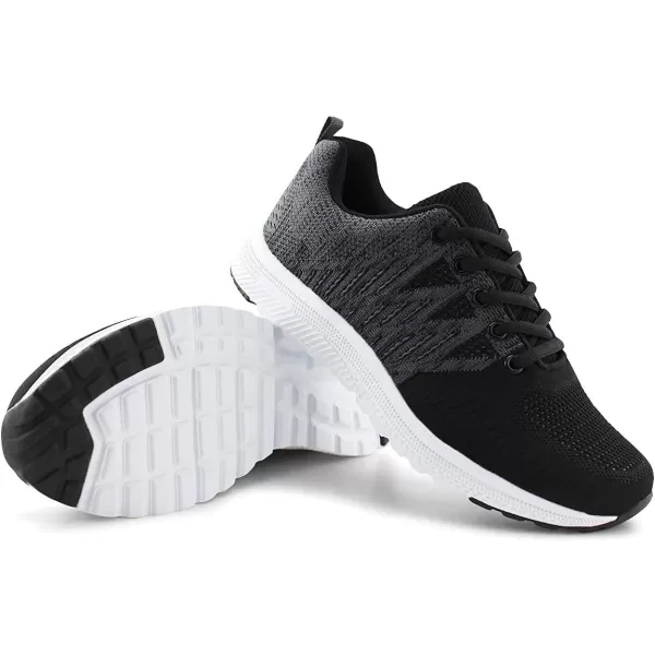 JABASIC Women Casual Breathable Running Sneakers Lightweight Tennis ShoesBlack