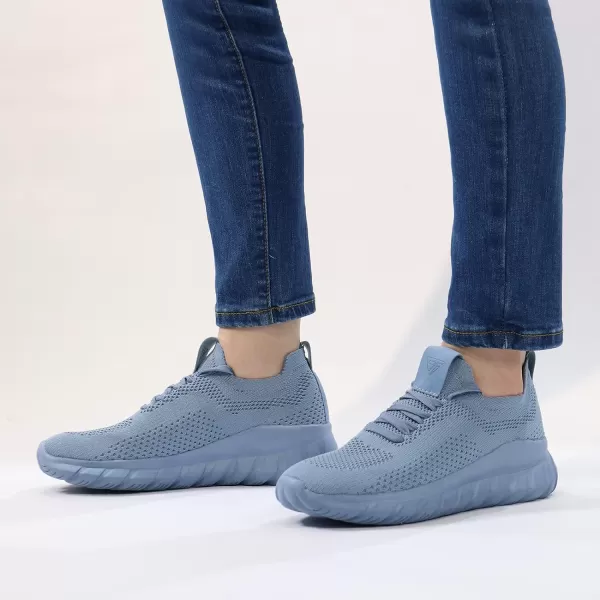 JABASIC Women Casual Slip On Loafers Breathable Knit Walking Shoes Lightweight SneakersBlue