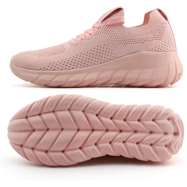 JABASIC Women Casual Slip On Loafers Breathable Knit Walking Shoes Lightweight SneakersPink