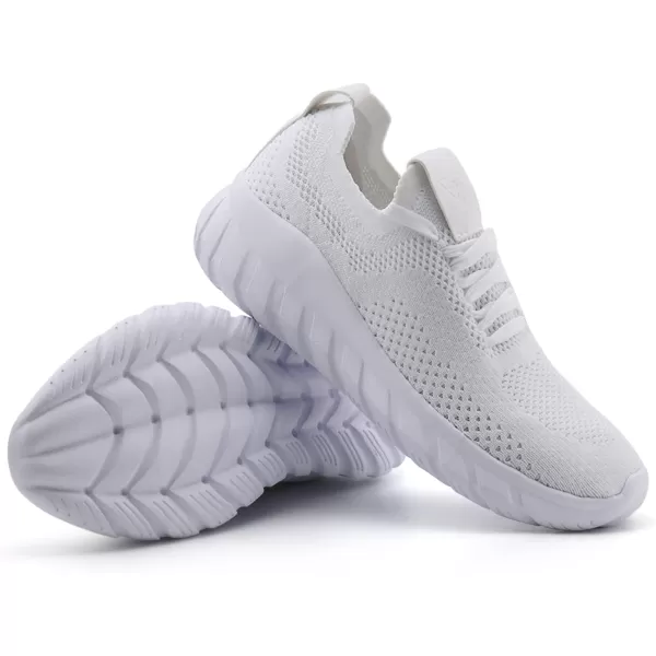 JABASIC Women Casual Slip On Loafers Breathable Knit Walking Shoes Lightweight SneakersWhite