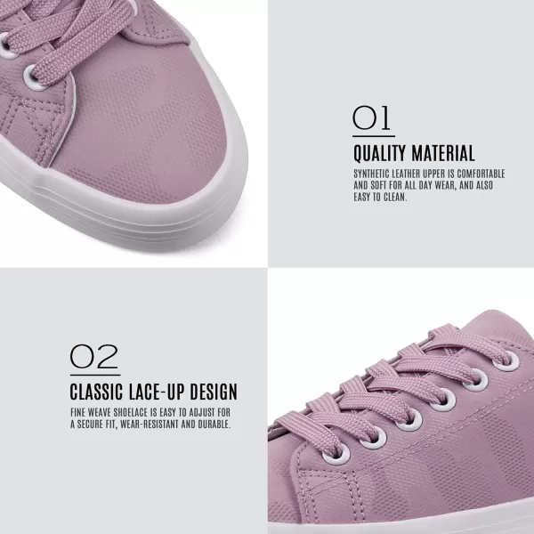 JABASIC Women Lace Up Platform Sneakers Comfortable Casual Fashion Sneaker Walking ShoesLt Purple