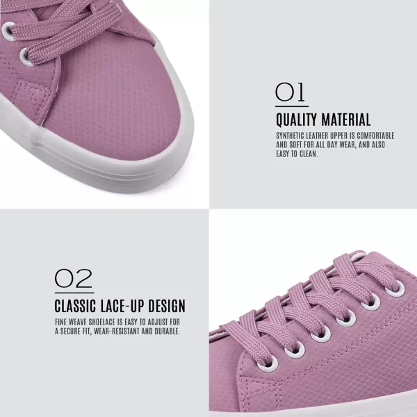 JABASIC Women Lace Up Platform Sneakers Comfortable Casual Fashion Sneaker Walking ShoesPurple