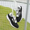 imageJABASIC Women Lace Up Fashion Sneakers Comfortable Vintage Walking Sports ShoesBlack