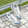 imageJABASIC Women Lace Up Fashion Sneakers Comfortable Vintage Walking Sports ShoesWhiteBlue