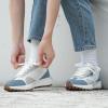 imageJABASIC Women Lace Up Fashion Sneakers Comfortable Vintage Walking Sports ShoesWhiteBlue